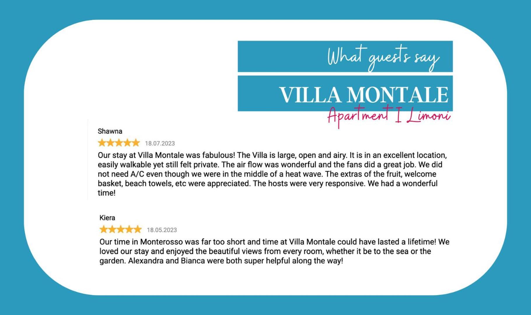 Villa Montale Apartment I Limoni Monterosso al Mare Eksteriør bilde